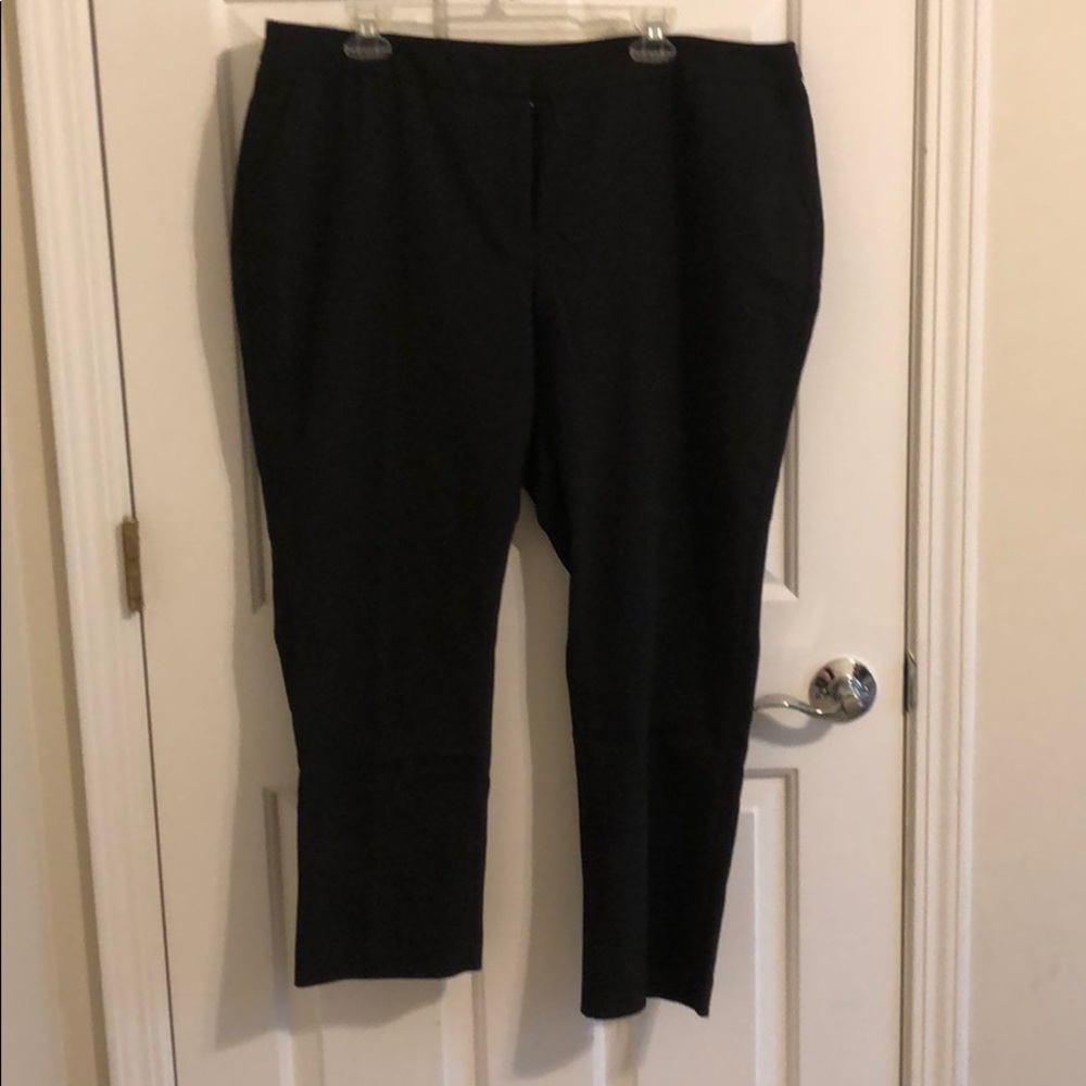 Cropped black dress pants